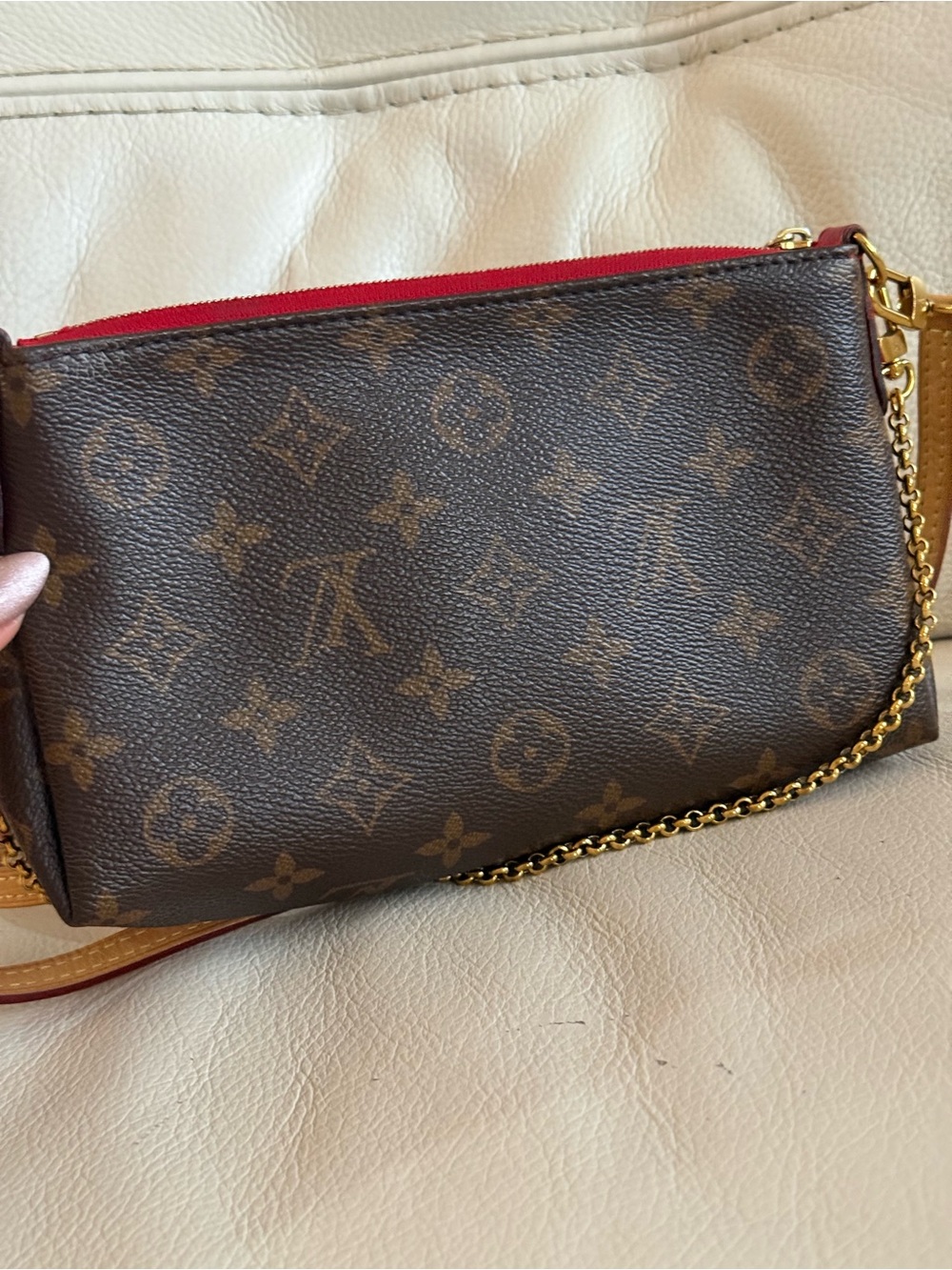 Louis Vuitton Monogram Pallas Pochette Accessoires with Red Trim - Picture 7 of 12